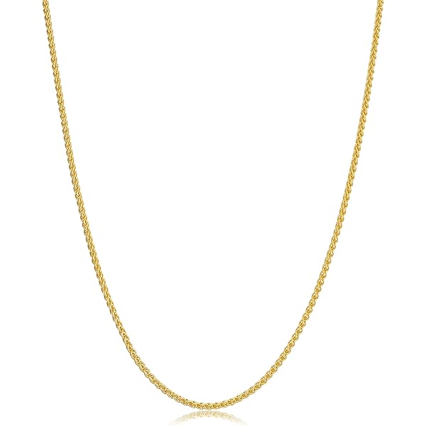 Kooljewelry Women's 14K Yellow Gold Filled Solid Figaro Link Chain